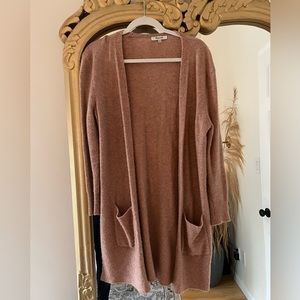Madewell Pink Open Front Cardigan